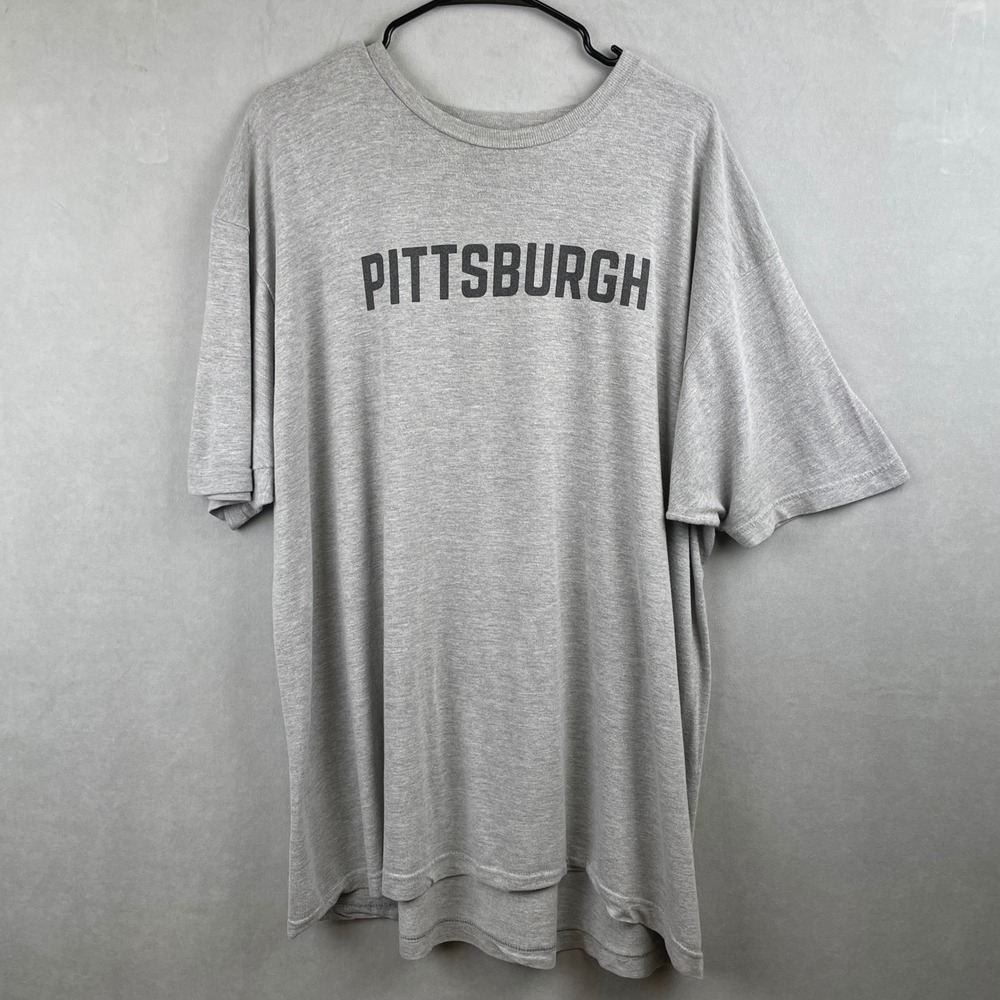 Ann Arbor T-Shirt Company Pittsburgh Graphic Tee Gray 2XL SS Steel City Casual